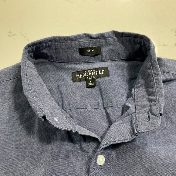 JCrew Slim flex casual shirt in Montclair Navy Size L - Picture 5 of 10